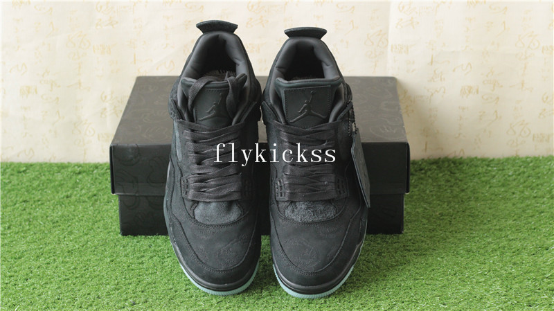 Update Version Air Jordan 4 Retro Black Kaws